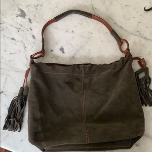 Lucky Brand Suede Hobo Bucket Bag
